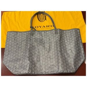 Preowned Authentic Goyard Saint Louis GM Gray